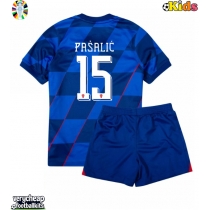 Croatia Mario Pasalic #15 Replica Away Minikit Euro 2024 Short Sleeve (+ pants)